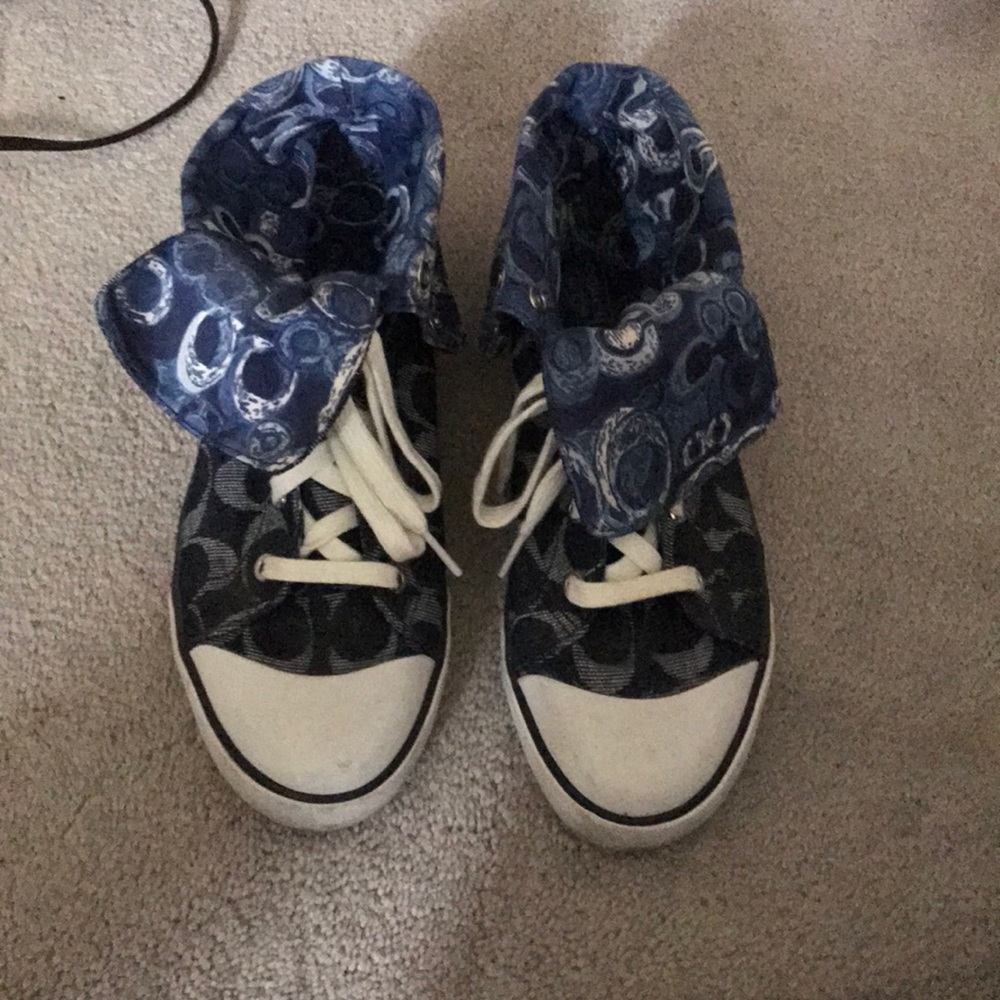 Blue Coach shoes